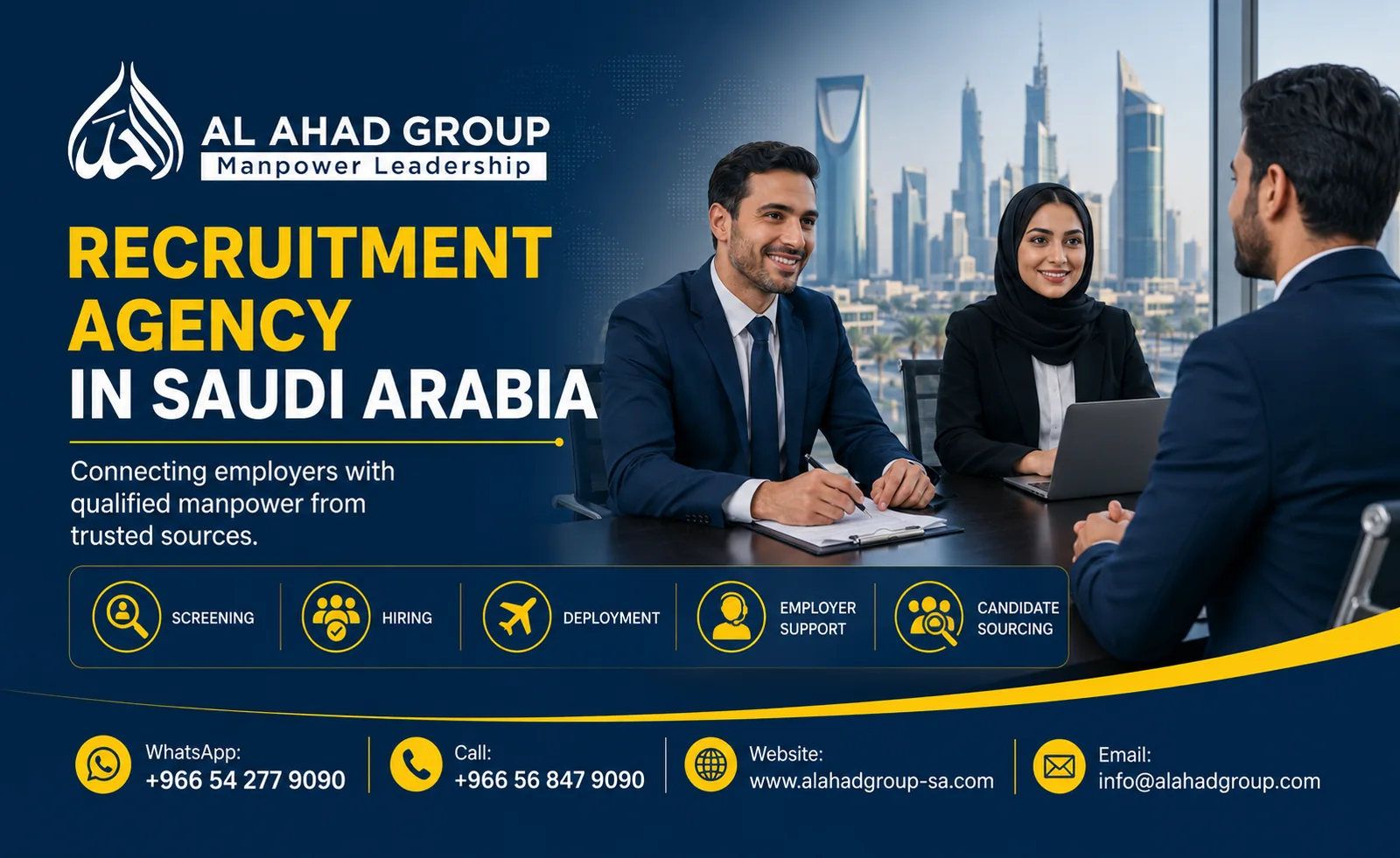 AL AHAD GROUP agriculture and logistics staffing team supporting farms, food factories, produce packing, cold-chain warehouses and regional distribution in Qassim